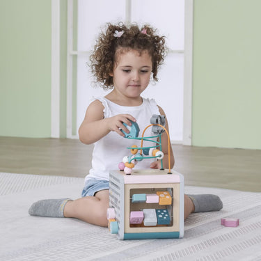 PolarB 5-in-1 Wooden Activity Cube